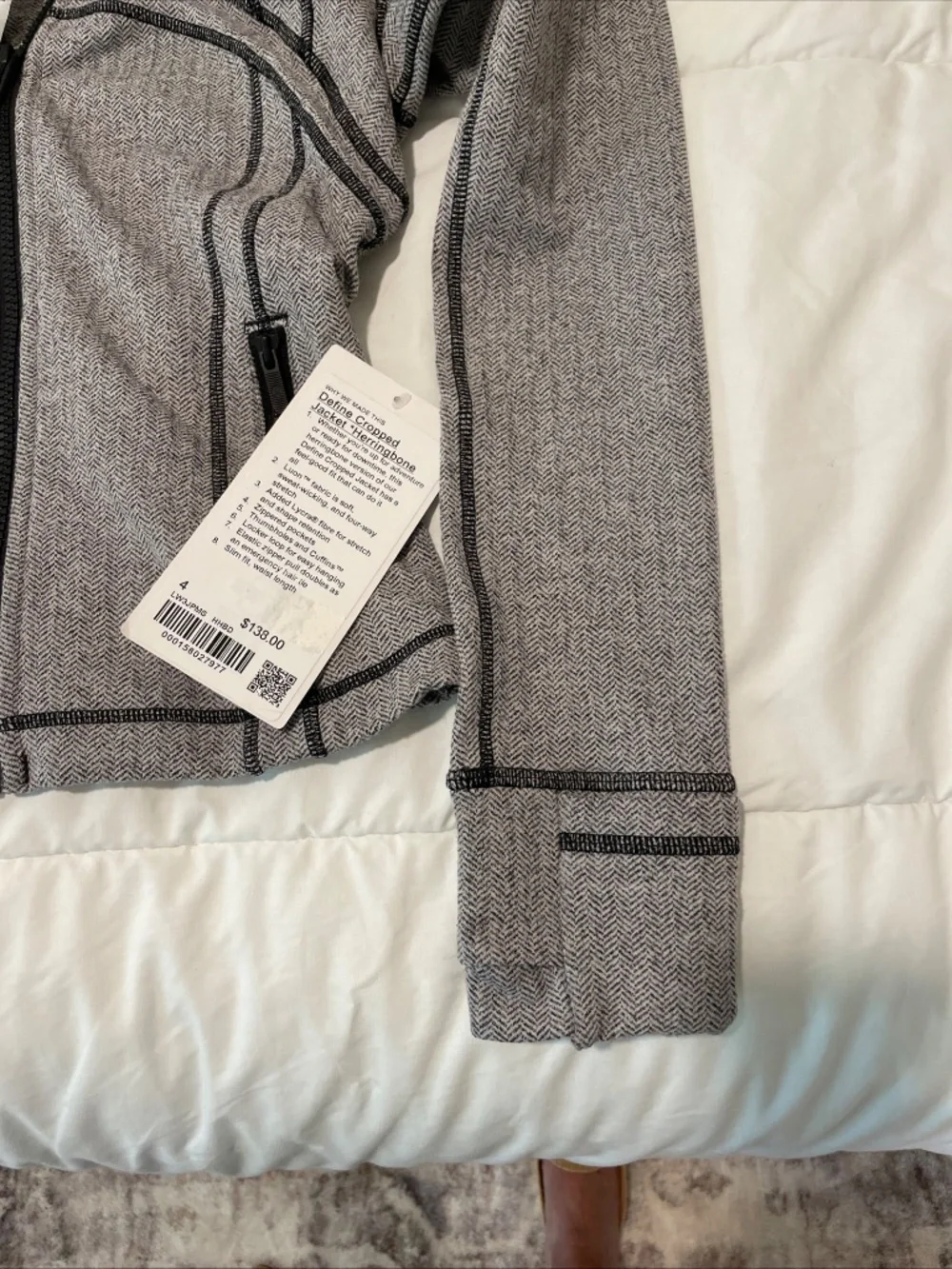 Lululemon Define Cropped Jacket Herringbone Size 4 - Picture 9 of 13